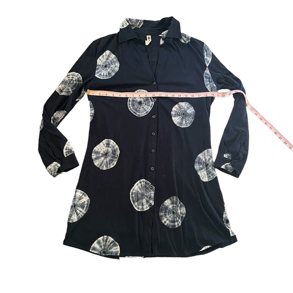 Samantha Sung Tie Casual Button Down Collared Dress - Picture 6 of 7